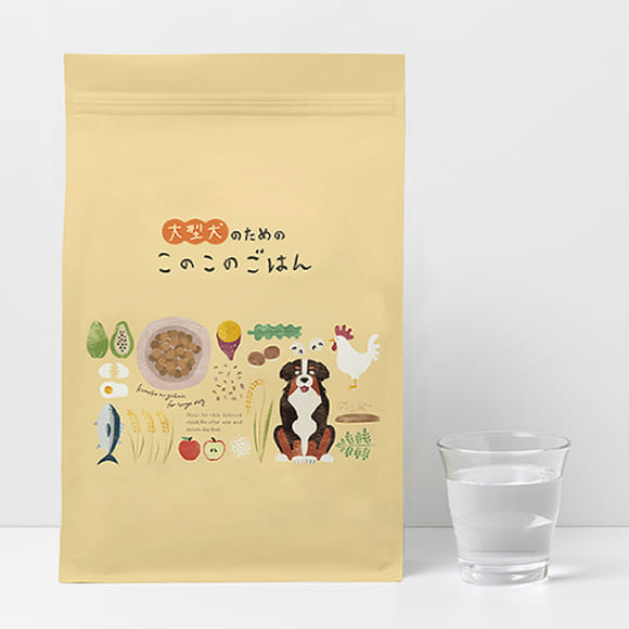 大型犬のためのこのこのごはんの公式パッケージ画像