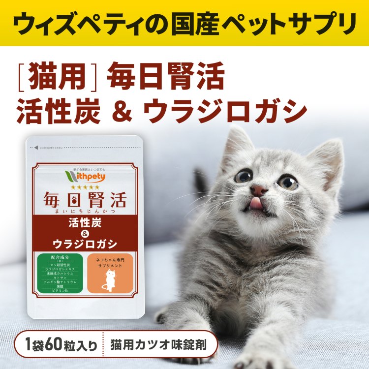 毎日腎活(猫用)と猫を紹介する公式提供画像